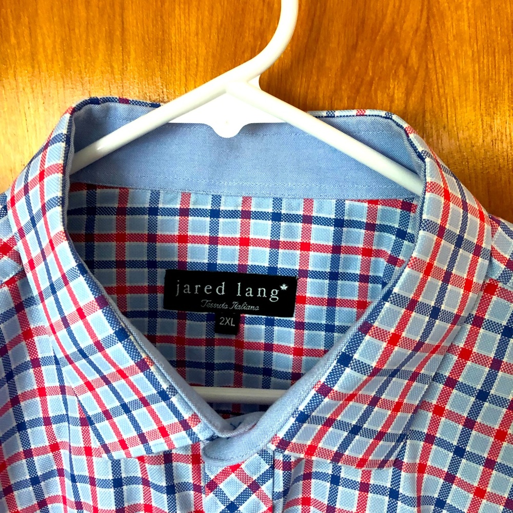 Like new Jared Lang. Size XXL, wears like  fit XL.